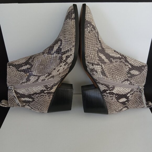 PAOLO Womens Linea Sevilla II Snakeskin Leather Ankle Boots Size 6.5M - Picture 8 of 12